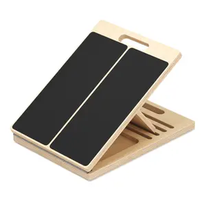 Heavy Duty Adjustable Slant Board Wooden Calf Stretch Board for Home Workout Squats Leg Knees Ankle Heel Flexibility Trainer