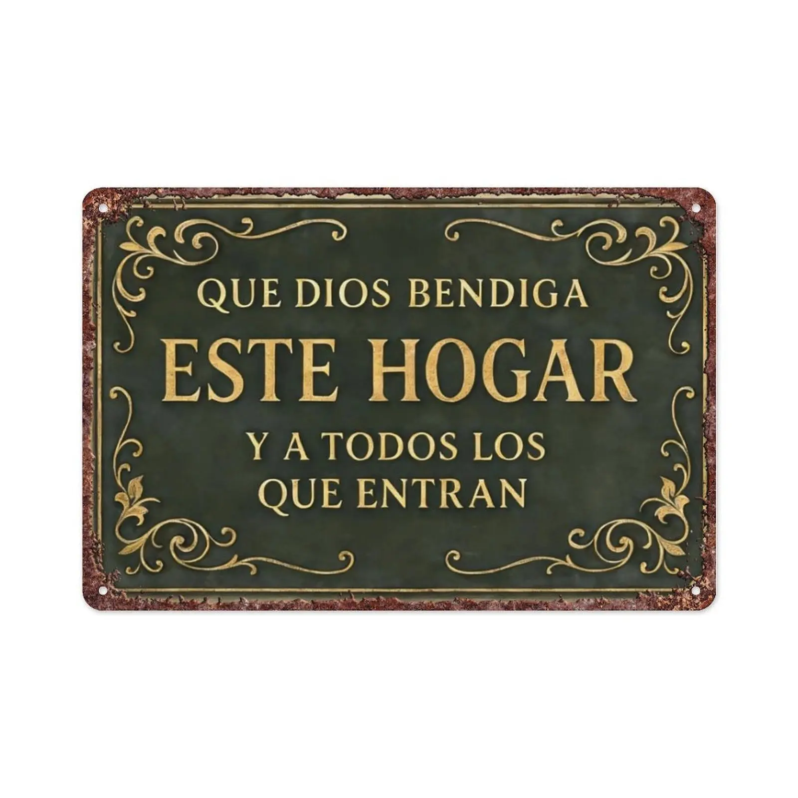 Vintage God Bless This Home Plaque - Wall Art for  Housewarming Gift 8x12 Inch