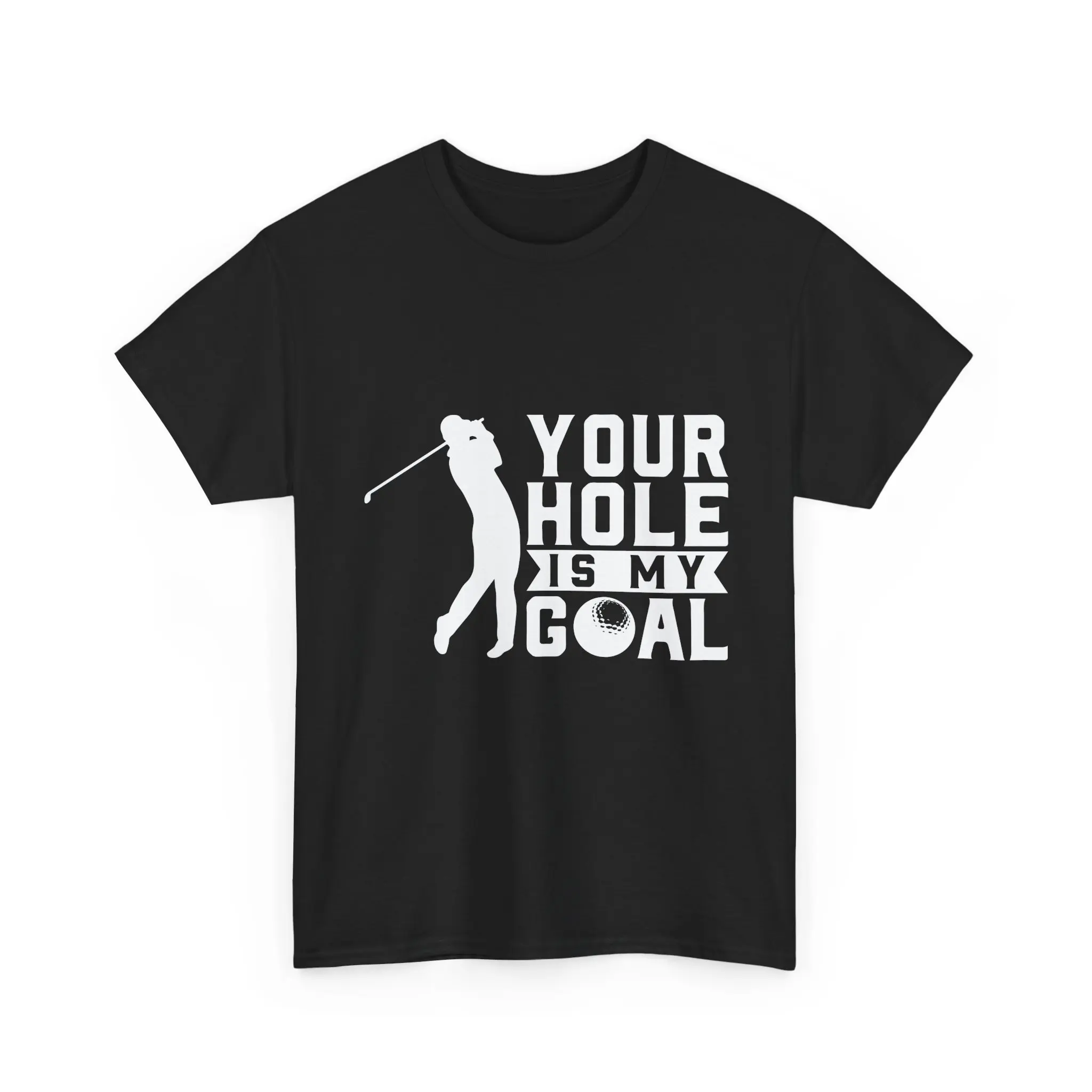 SHEIN Men's Golf Graphic Print Round Neck T-Shirt - Classic Fit Lightweight Short-Sleeve Casual Top, Smooth Seamless Knitted US Cotton Fabric, Ribbed Detail, Ideal for Golfers, Father’s Day Gift, Unisex Menswear