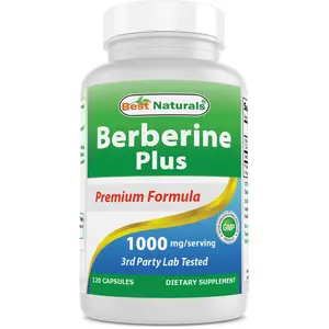Best Naturals Berberine Plus 1000 mg 120 Capsules Supplement Fitness