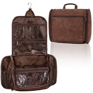 PAVILIA Large Hanging Toiletry Bag Travel Bag Women Men, Cosmetic Organizer, Water Resistant Makeup Bag Accessories Toiletries, Travel Essentials Kit