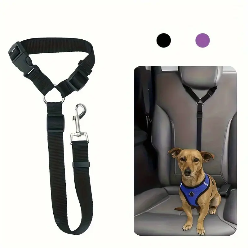 1pc Pet car towing rope, dog car seat belt, dog adjustable safety rope