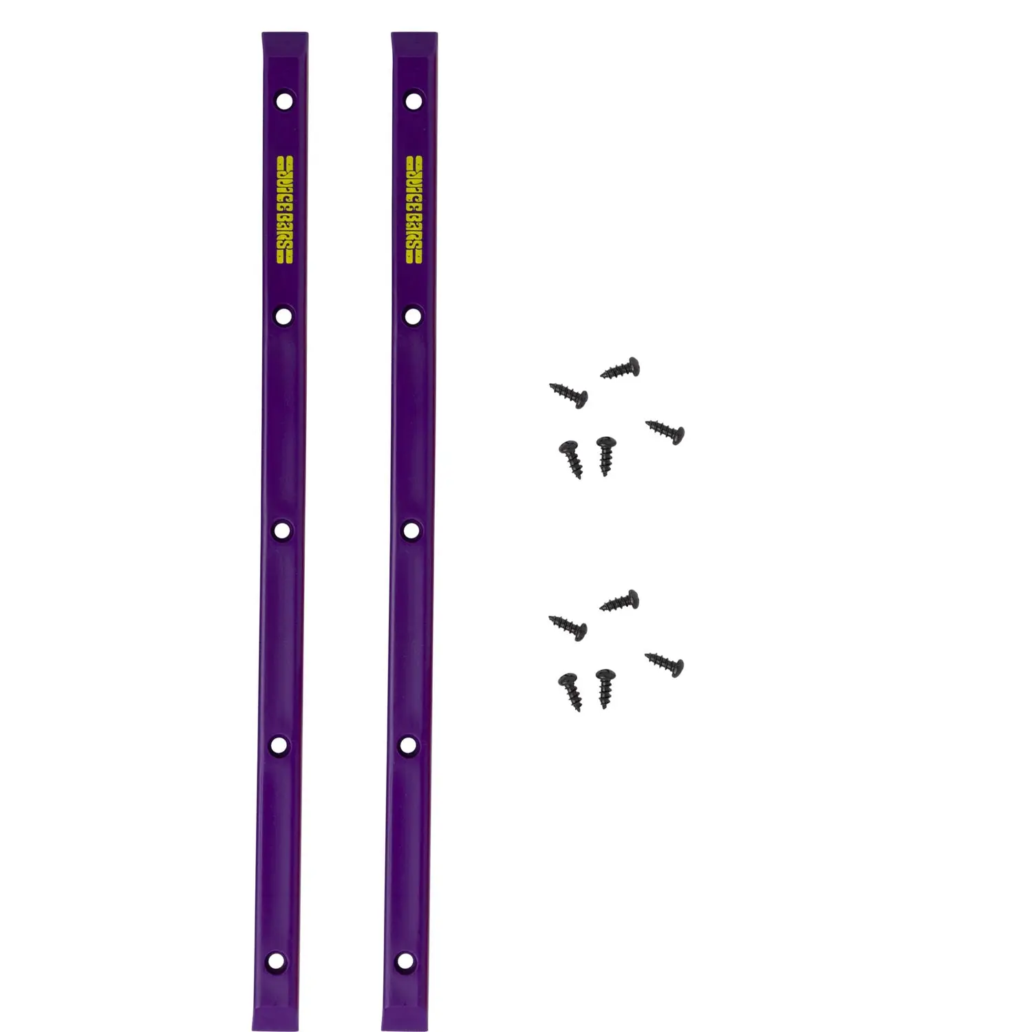 OJ Wheels Juice Bar Skateboard Rails Purple 14" 5-Hole Design (PAIR)