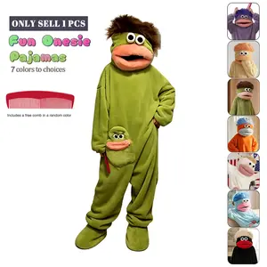 Funny Party Set, Comfortable Hooded Flannel Wearables, 3-Piece Kit with Blanket, Comb, Shoe Covers, Perfect for Home & Parties