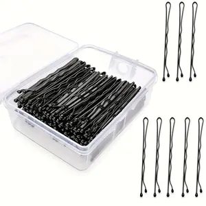 100-Piece Hair Clip Set, Secure Hold Clips for Women, Girls, Salons, Includes Transparent Storage Box