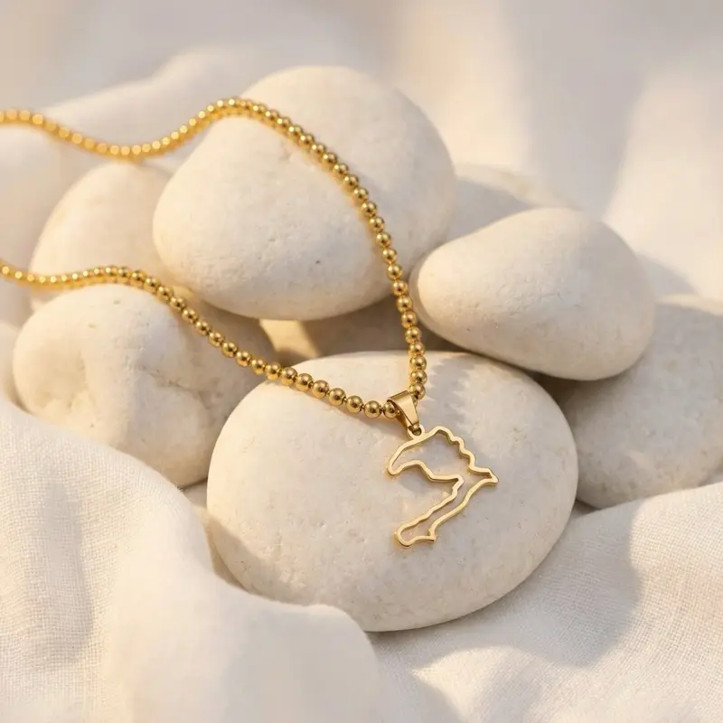 Necklace with Haitian pendant
