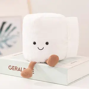 Funny Amuseables Toilet Roll Paper Plush Doll, Soft Plush Toy with Legs, Cute Expression Stress Relief Gift, Valentine's Day Birthday Holiday Present