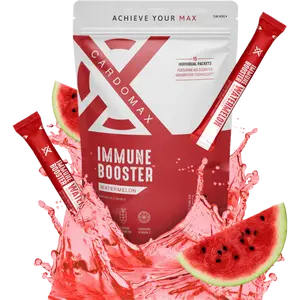 CardoMax Immunity Booster – Watermelon Liquid Drink Mix – 15 Single-Serve Sticks with Ginseng & Vitamin C – Immune Support for Kids and Adults – Energy, Wellness & Daily Defense Supplement