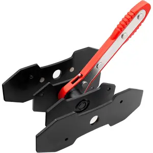 Brake Caliper Press Tool, Ratcheting Piston Spreader with 2 Steel Plates, Red