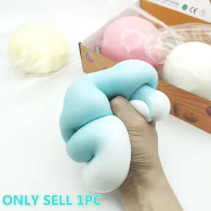 10cm Oversized Fluid Cheese Ball Stress Relief Toy, Slow Rebound Mud Sensory Fidget Ball, Stress Relief Gadgets, Perfect Gift for Birthday & Christmas