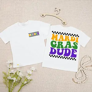 Mardi Gras Dude Youth and Adult T-shirt or Sweatshirt, Mardi Gras Carnival Toddler, New Orleans Baby Clothes, Kids Mardi Gras Festival Shirt, Family shirt, country boy clothing, kids clothing, gift for son and daughter, holiday outfit, summer outfit