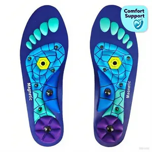 All-Day Insoles - Shock-Absorbing for Men & Women, High Arch Support for Plantar Fasciitis, 220+ lbs Capacity, Magnetic Design for Comfort & Support - Supportive
