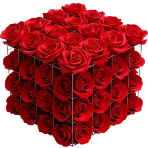 100pcs of Faux Red Rose Design Blooms, Artificial Flowers Measuring 1.38 Inches in Diameter, Ideal for Various Decorative Projects And Decoration, Great for Both Indoor And Outdoor Settings, Weddings, Proposals, And Valentine'S Day