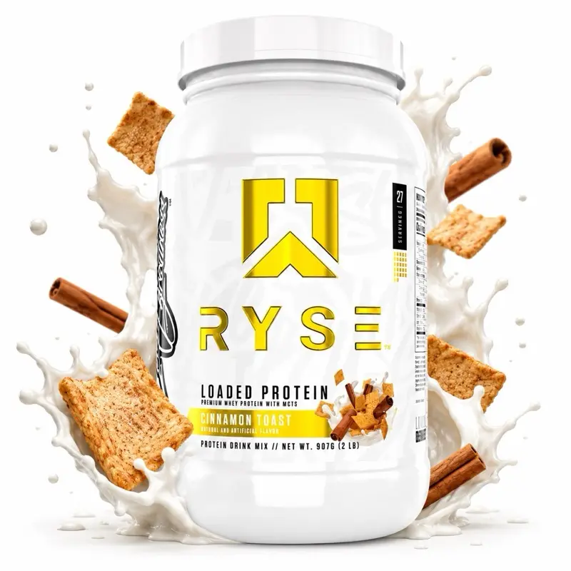 RYSE Loaded Texture Edible Whey Protein Powder - Cinnamon Toast Flavor, 27 Servings, 25g Isolate & Concentrate, Premium Healthcare Dietary Supplement for Youth Fitness Training Recovery Protein, Sports Nutrition Supplement