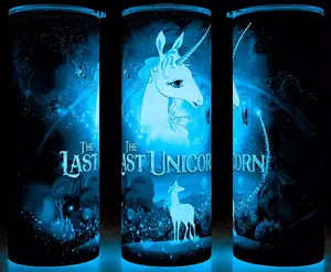 Glow in the Dark The Last Unicorn 80s Cartoon Classic Cup Mug Tumbler Cup 20oz Drinkware Stainless Steel Insulated, Perfect for 80s Fans, Great for Hot or Cold Drinks!