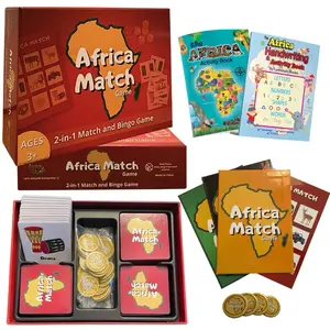Lynn and Jade Africa Match 2 in 1 Bingo and Classic Match Game for Kids
