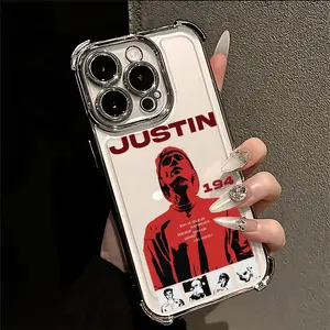J-Justin Baby Bieber Phone Case Suitable for iPhone 17 16e 16 15 14 13 12 11 Mini Pro Max Air X XR XSMAX 8 7 Plus Anti Fall Transparent Soft Back Cover