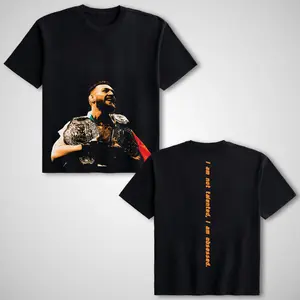UFC Conor McGregor Men's Graphic T-Shirt, Soft 250gsm Cotton Oversized Crewneck for Casual Streetwear, Shortsleeve