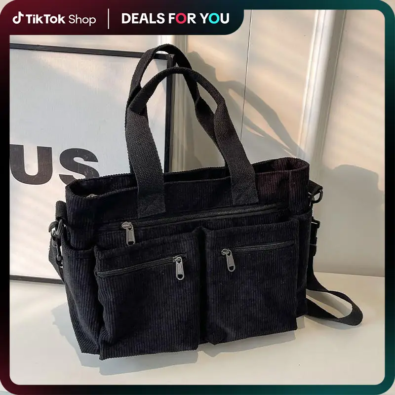 Women's Casual Zipper Crossbody Bag, Large Capacity Multi-pocket Design Shoulder Bag for Daily Used, Fashionable Shopping Bag Tote Bag for Women Deals