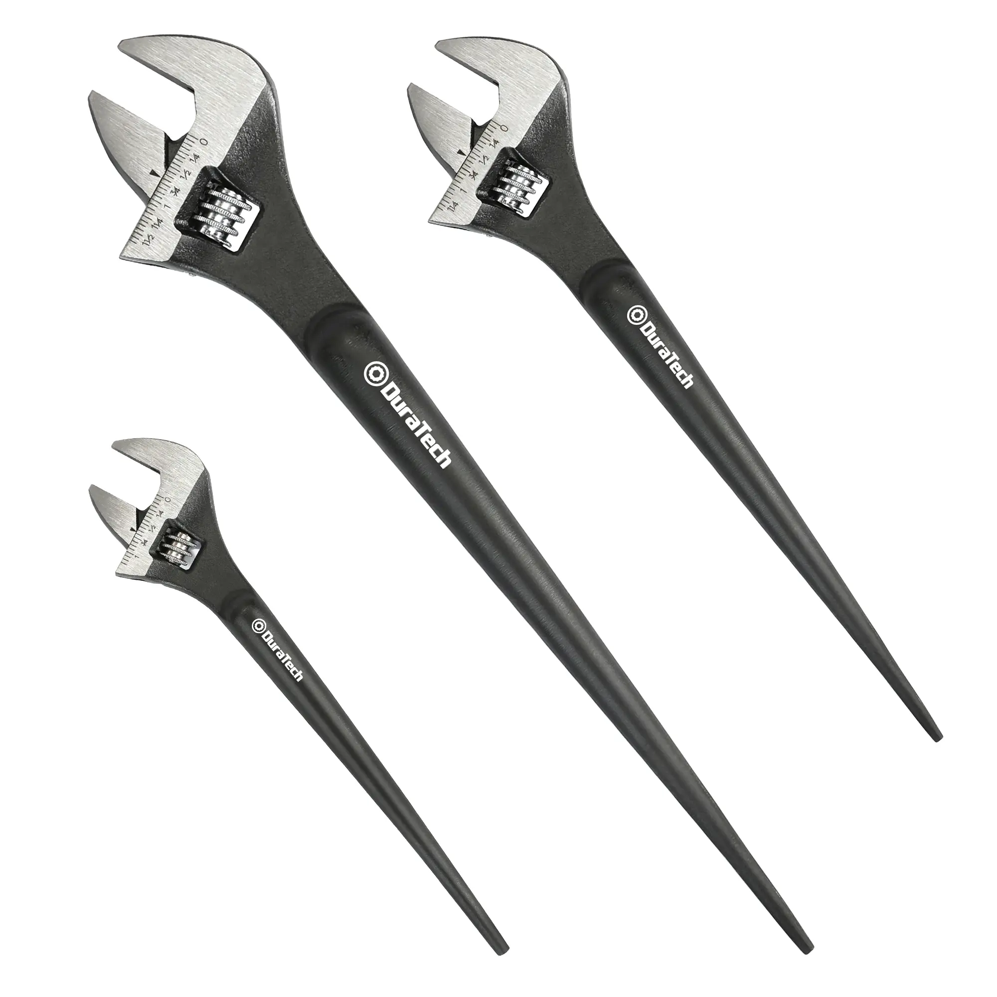 #fathersdaygift DURATECH Adjustable Construction Spud Wrench, Hand Tools,Black Oxide Finish, CR-V Steel, SAE and Metric Scale Marked, Alignment Holes and Tail Crowbar Features