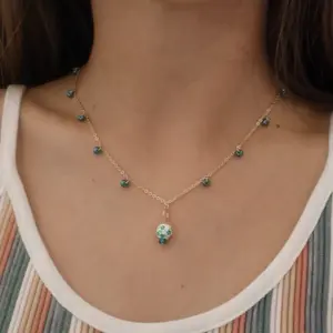 Green Floral Necklace
