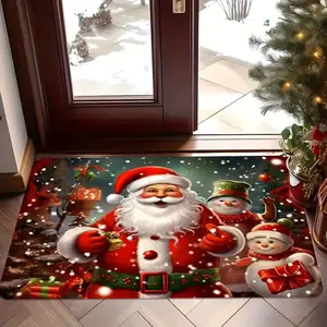 Christmas Doormat Witch Kitchen Mat Non Slip Halloween Doormat Machine Washable Flannel Indoor Outdoor Home Decor Ultra Comfortable