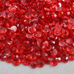 Clear Siam Resin Rhinestones