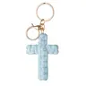 Macrame Cross Keychain,Jesus Key Chain Christian Religious Symbolism Car Accessories Handmade Soft Cross Keychain Bohemian Decor for Women Men Gifts Key Rings For Car Keys Keyrings