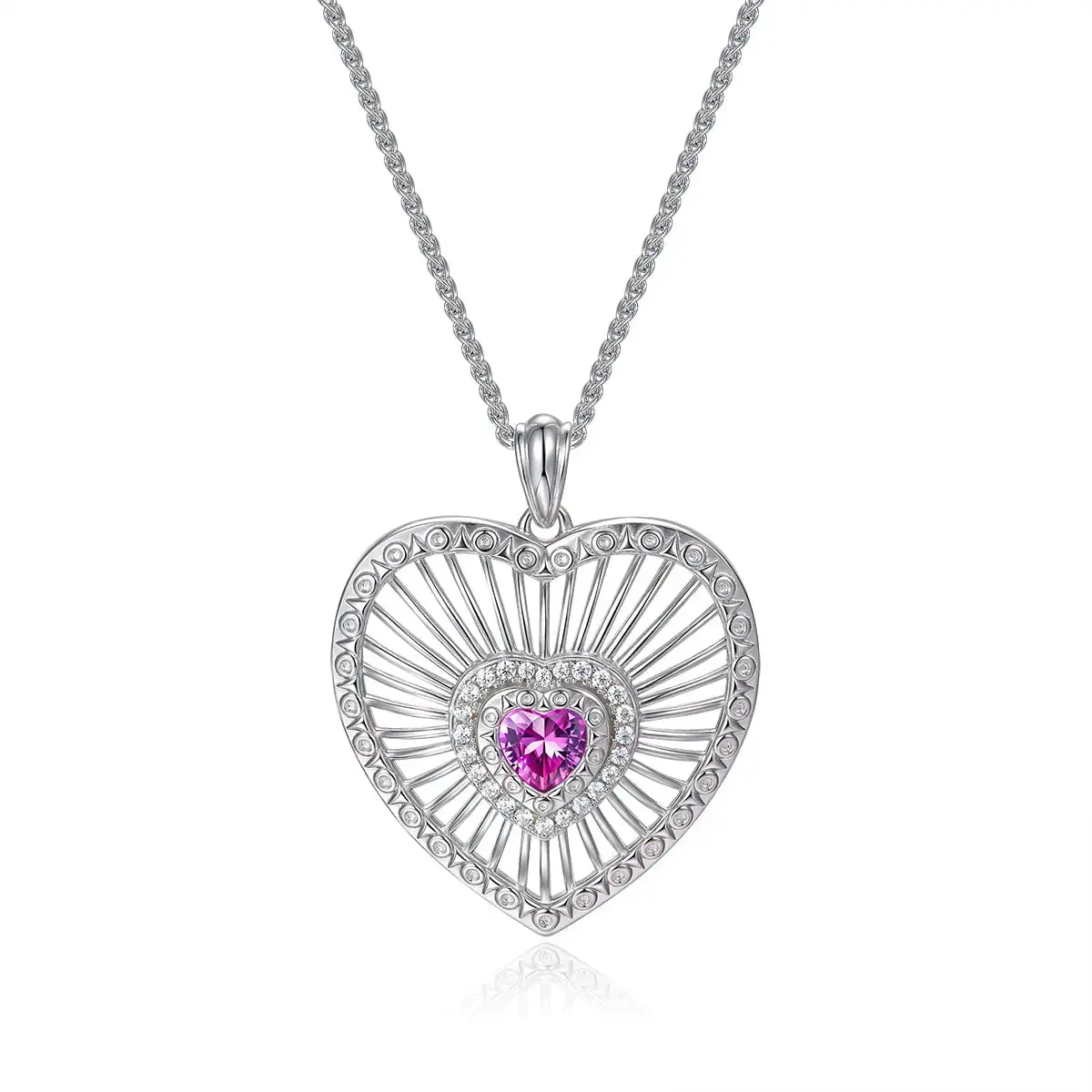 Vintage Pink Sapphire Heart