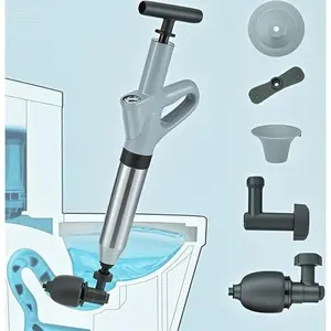 High-Pressure Drain Blaster Tool, Multi-Drain Unclogger for Bathroom Plumbing, Powerful Air Pressure Plunger for Toilets, Sinks and Floor Drains, Reusable Clog Remover with No Chemicals Needed