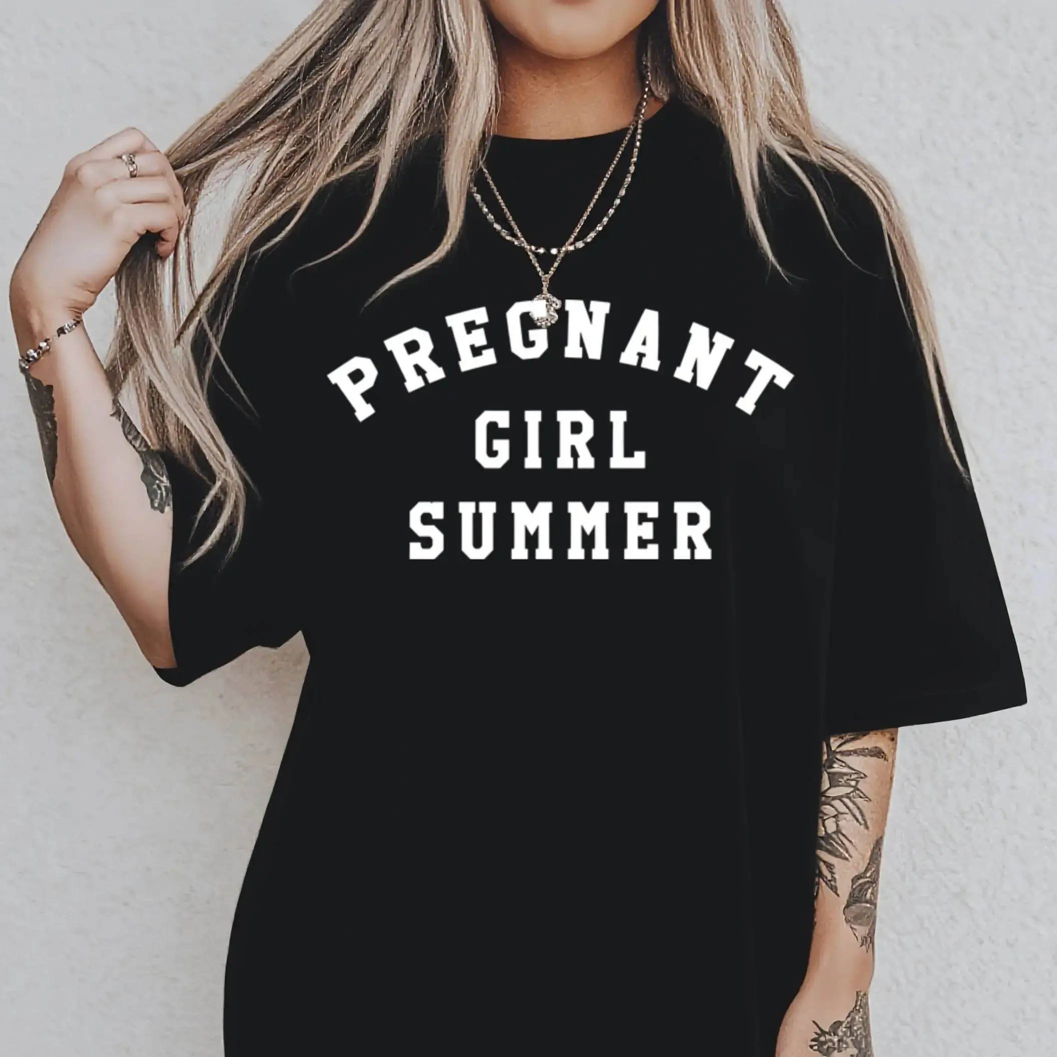 Women's Oversize Loose Short Sleeve Round Neck Soft Cotton Pregnancy Graphic Tee - Summer Casual Bump-Ready Maternity Clothing, Machine Washable, 3XL, Baby Shower Gift for Expecting Mothers, Graphic Print, Bump‑Ready Style