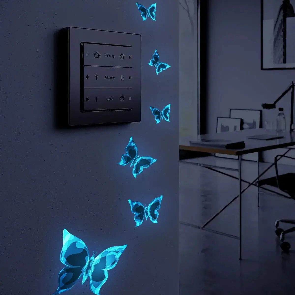 Glow in the Dark Butterfly Wall Stickers, Luminous DIY Room Decor for Bedroom, Party and Festival Decoration