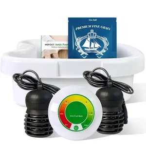 Upgraded Ionic Foot Bath Detox Machine - No Salt Limit, No  Shutoffs | - 30-Min Auto  | 2 Arrays, 15 Liners & Detox Sea Salt |  Foot  for Circulation & Relaxation
