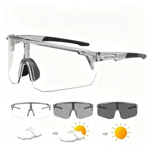 Photochromic Protective Eyewear Unisex Cycling Sports Windproof Sunglasses