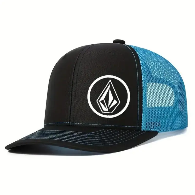 Unisex Logo-Print Trucker Hat with Breathable Mesh Back, Adjustable Fit and Slightly Curved Brim for Casual Outdoor Wear, Trucker Baseball Cap