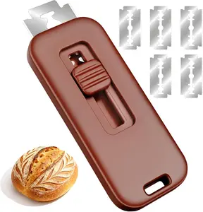 Professional Sourdough Scoring Tool, Upgraded Extractable & Magnetic Lame Bread Tool with 5 Sharp Blades, Dough Razor & Bread Scoring Knife for Homemade Sourdough Bread
