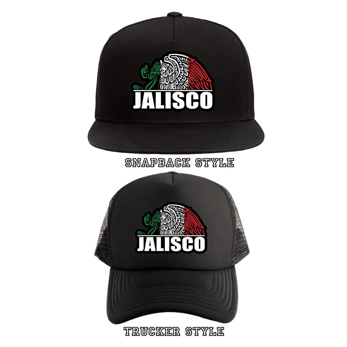 Snapbacks Baseball Cap with Estados de Mexico Graphic, Unisex Mexican Style Cotton Trucker Hat, Adjustable Fit