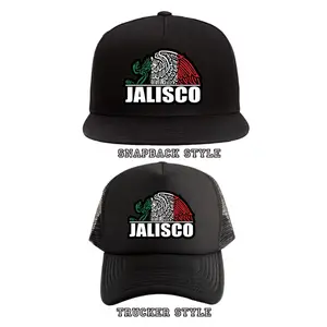Mexican Style Adjustable Cotton Snapback Trucker Hat - Unisex Casual, Vibrant Colors, Unique Heat-Pressed Logo Pattern, Chicano Style Mexico-Themed Graphic Cap, Snapback Hats