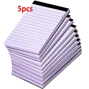 5 Pack Lined Writing Notepads, 30 Sheets Each, 4.92x2.95in, Ideal for School and Office, Back to School Essentials, Essential Supplies