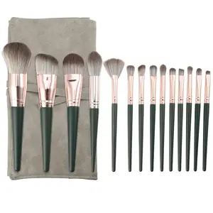 VOCOSTE 14pcs Makeup Brushes, Foundation Powder Concealers Eye Shadows Blush Brushes, Professional Makeup Brush with Storage Bag