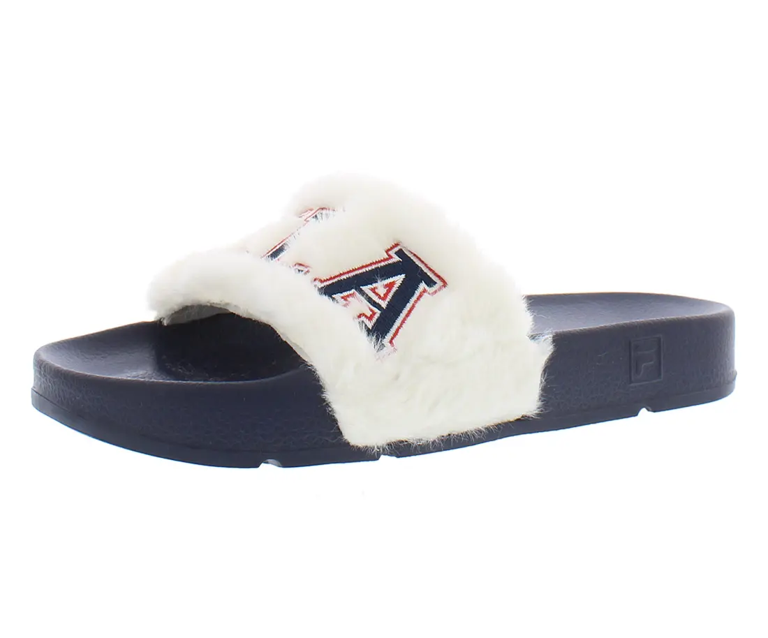 Fila Drifter Furry Collegiate Slide Womens Shoes, Slipper, Footwear, Slip-On Style
