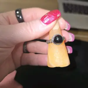 black obsidian ring