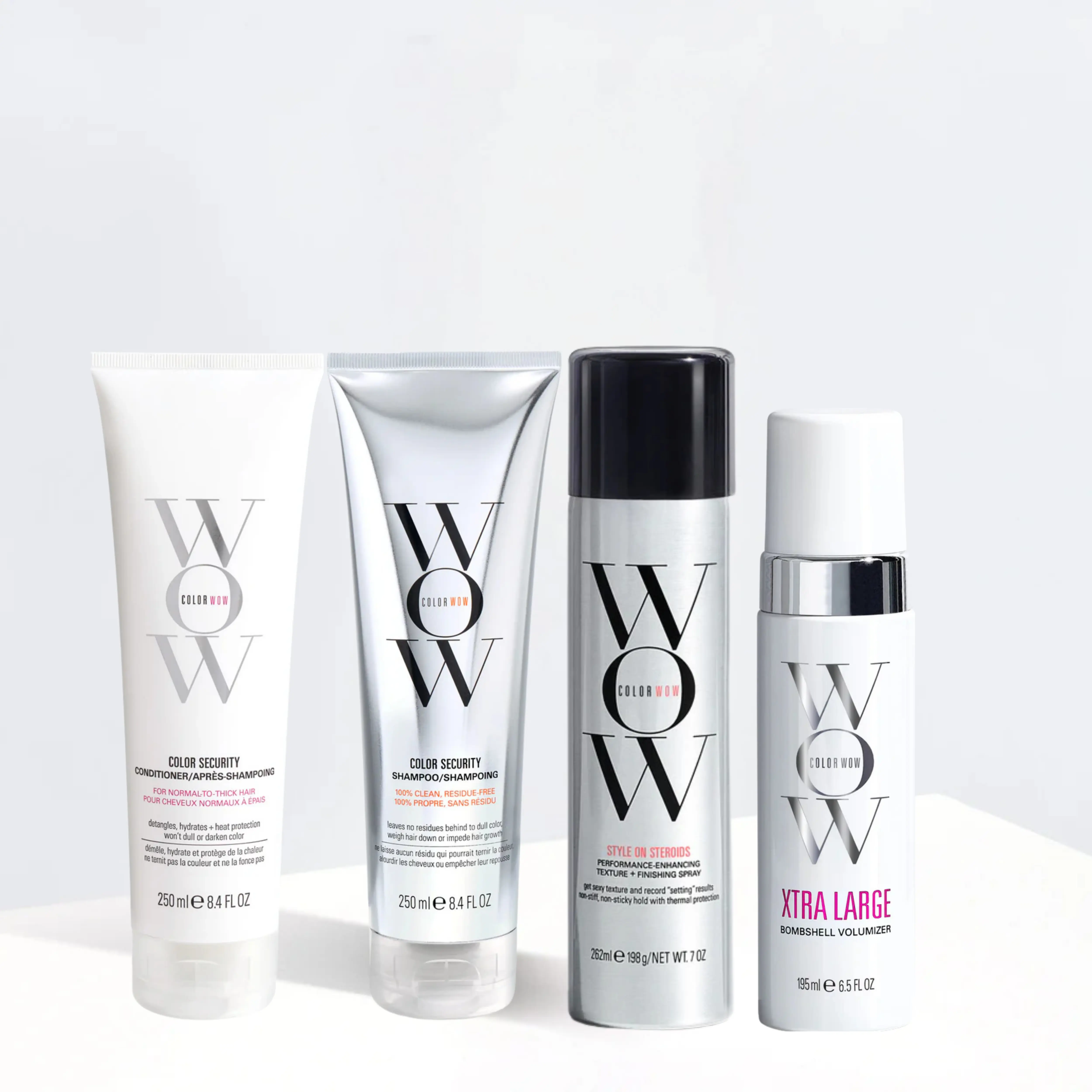 [LIVE EXCLUSIVE] Color Wow Volume Blowout Routine Bundle | Shampoo, Conditioner, Volumizer & Texture Spray for Fine, Flat Hair