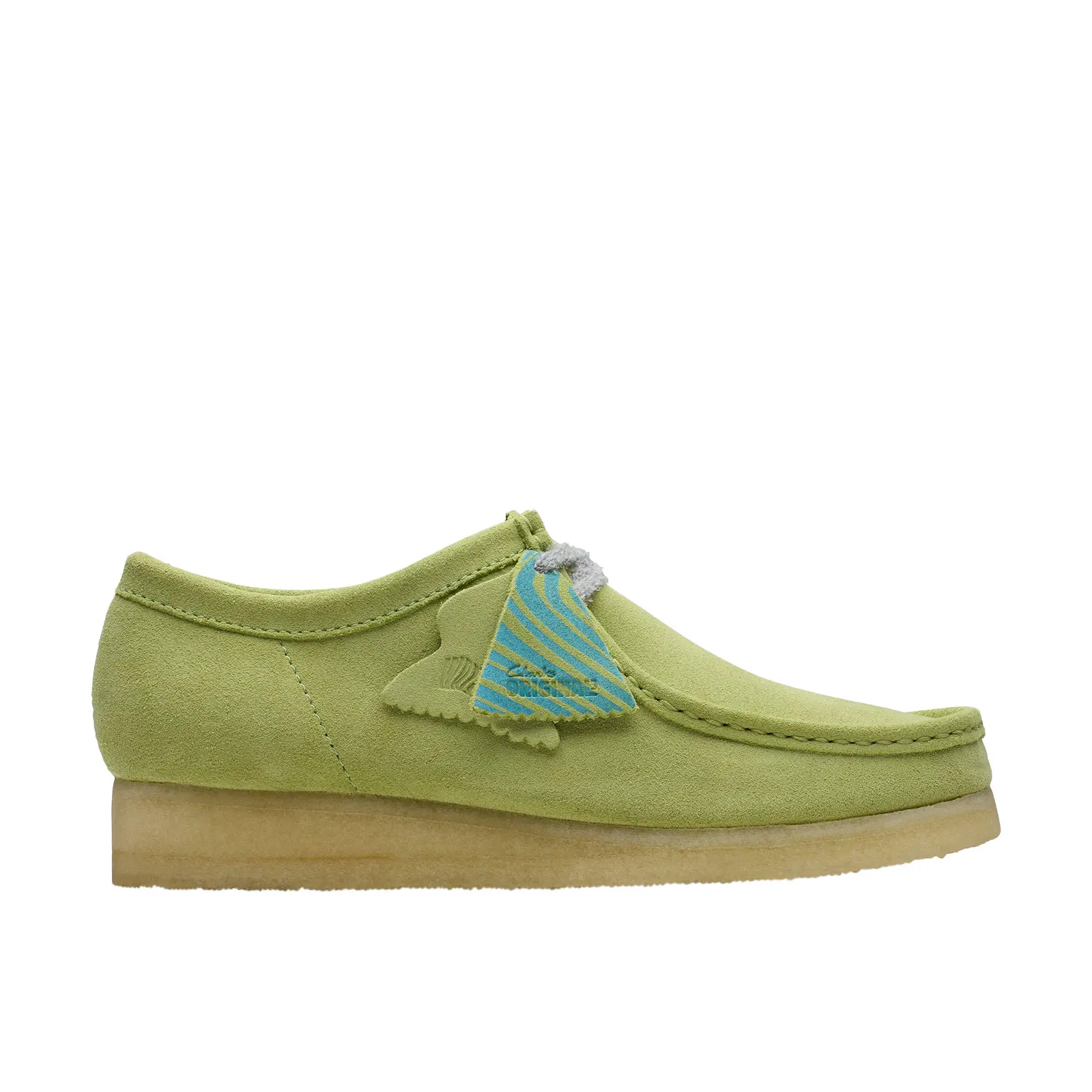 Clarks Wallabee 26175855 Mens Green Suede Oxfords & Lace Ups Casual Shoes