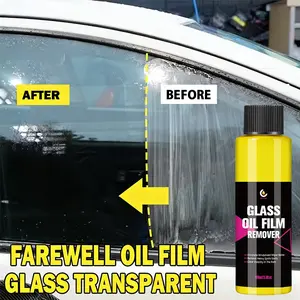 Windshield Oil Stain Remover, Improve Visibility Auto Glass Cleaner, Quick-Acting Windshield Degreaser, Easy-To-Operate Car Care Solution, Car Cleaning Agent