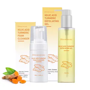 2-in-1 Turmeric & Kojic Acid Brightening Skin Care Set: Dark Spot Remover, Dead Skin Cells Remover, Skin Brightening, Even Tone, for Body, Underarm, Knees, Elbows, Inner Thigh, Bikini Areas