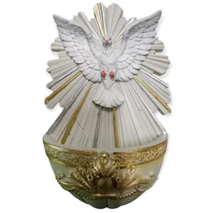 Espiritu Santo 8" Inches Tall For Holy Water Holy Spirit For Wall Estatua para agua Bendita Brand New Religious Home Decor Religious Supplies