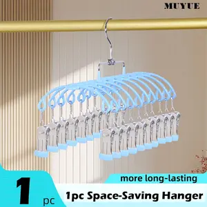 Stainless Steel Drying Rack Hangers with 20 Clips, Indoor Outdoor Use, Rust-Resistant Design, Ideal for Clothes & Towels, Universal Fit
