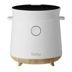 Banu Mini Low Carb Rice Cooker, Digital Programmable Multi-Functional Rice Cooker, Reduce Sugar Slow Cooker, Warmer, 3 Cups (white rice), 1 Cup (Low carb rice) Uncooked, One-Touch Cooking, 24 Hours Delay Timer