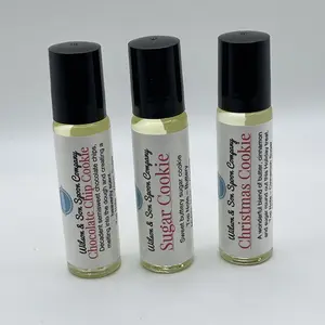 Vegan 3-Piece Scented Cookie Body Oil Set - Chocolate Aroma, Gourmand Fragrance, User-Friendly Bath & Body Care Cosmetic Pack